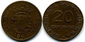 20 Centavo Mozambique (1975 - ) Copper 