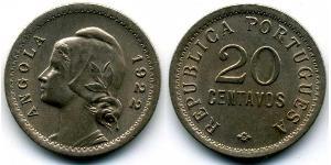 20 Centavo Portugal / Portuguese Angola (1575-1975) Copper/Nickel 