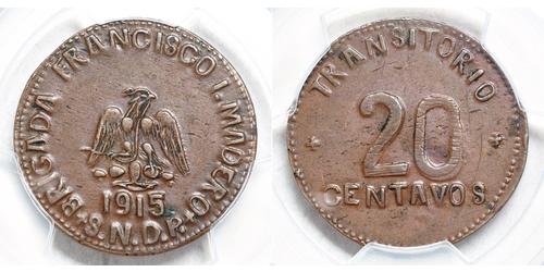20 Centavo Mexique (1867 - ) Cuivre 