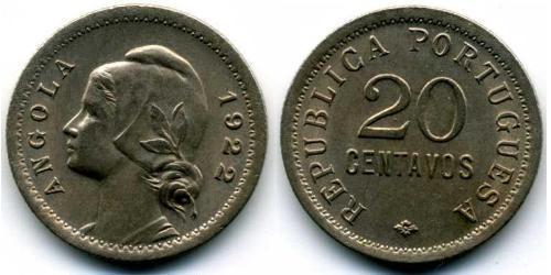 20 Centavo Portugal / Portuguese Angola (1575-1975) Cuivre/Nickel 