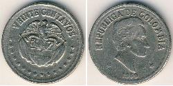 20 Centavo Republique de Colombie (1886 - ) Cuivre/Nickel 
