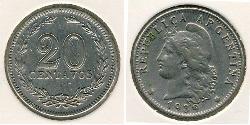 20 Centavo Argentinien (1861 - ) Kupfer/Nickel 