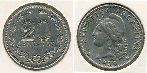 20 Centavo Argentinien (1861 - ) Kupfer/Nickel 