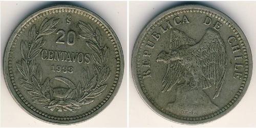 20 Centavo Chile Kupfer/Nickel 