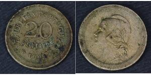 20 Centavo Erste Portugiesische Republik (1910 - 1926) Kupfer/Nickel 