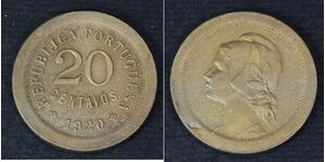 20 Centavo Erste Portugiesische Republik (1910 - 1926) Kupfer/Nickel 