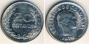 20 Centavo Republique de Colombie (1886 - ) Nickel 