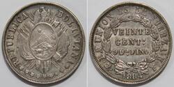 20 Centavo Bolivia Plata 