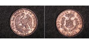 20 Centavo Chile Plata 