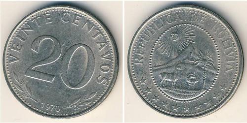 20 Centavo Bolivia (1825 - ) Rame/Nichel 