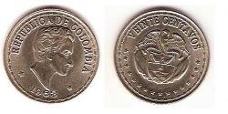 20 Centavo Colombia (1886 - ) Rame/Nichel 