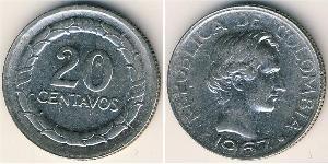 20 Centavo Colombia (1886 - ) Rame/Nichel 