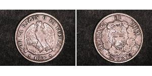 20 Centavo Chile Silber 
