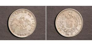 20 Centavo Chile Silber 