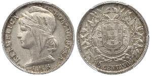 20 Centavo Erste Portugiesische Republik (1910 - 1926) Silber 