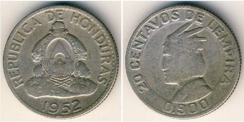 20 Centavo Honduras (1821 - ) Silber 