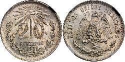 20 Centavo Mexiko Silber 