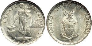20 Centavo Philippinen Silber 