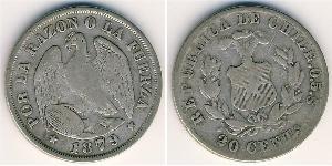 20 Centavo Chile Silver 