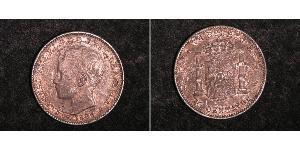 20 Centavo Puerto Rico (1898 - ) Silver Alfonso XIII of Spain (1886 - 1941)