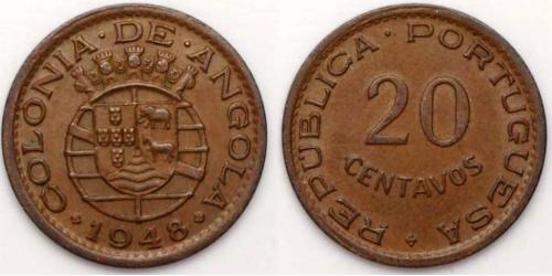 20 Centavo 葡萄牙 / 葡屬西非 (1575 - 1975)  