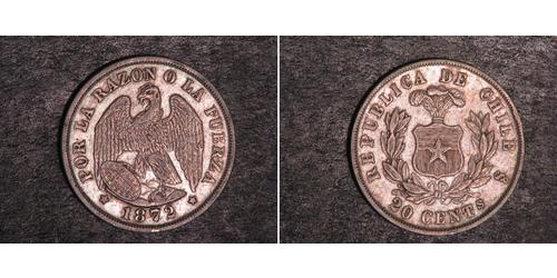 20 Centavo 智利 銀 