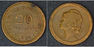20 Centavo First Portuguese Republic (1910 - 1926) 銅/镍 