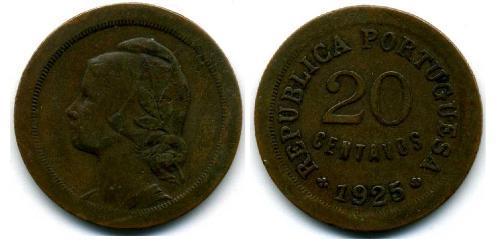 20 Centavo First Portuguese Republic (1910 - 1926) 青铜 