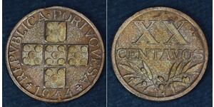 20 Centavo Second Portuguese Republic (1933 - 1974) 青铜 
