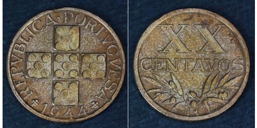 20 Centavo Second Portuguese Republic (1933 - 1974) 青铜 