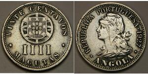 20 Centavo / 4 Macuta Portugal / Portuguese Angola (1575-1975) Cobre/Zinc 