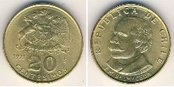 20 Centesimo Chile Brass 