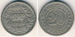 20 Centesimo Italy / Kingdom of Italy (1861-1946) Copper/Nickel Umberto I (1844-1900)