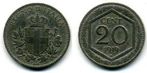 20 Centesimo Kingdom of Italy (1861-1946) Copper/Nickel 