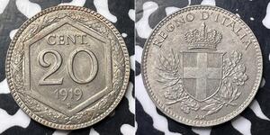 20 Centesimo Kingdom of Italy (1861-1946) Copper/Nickel 