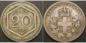 20 Centesimo Kingdom of Italy (1861-1946) Cuivre/Nickel 