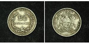 20 Centesimo Uruguay (1825 - ) Silver 