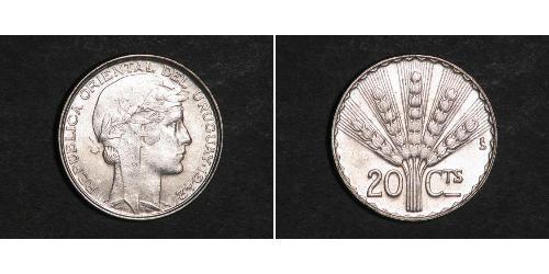20 Centesimo Uruguay (1825 - ) Silver 