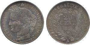 20 Centime Deuxième République (France) (1848-1852) Argent 