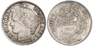 20 Centime Deuxième République (France) (1848-1852) Argent 