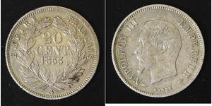 20 Centime Second Empire (1852-1870) Argent Napoleon III (1808-1873)