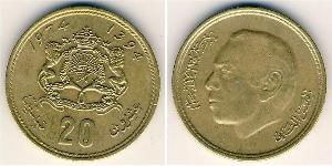 20 Centime Morocco Brass 