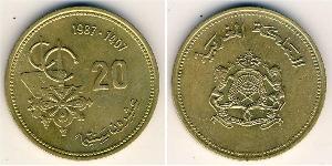 20 Centime Marokko Messing 