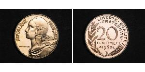 20 Centime Francia / Quinta República Francesa (1958 - ) Oro 