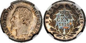 20 Centime Segundo Imperio francés (1852-1870) Plata Napoleon III (1808-1873)