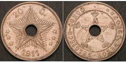20 Centime Geschichte der Demokratischen Republik Kongo (1908 - 1960)  