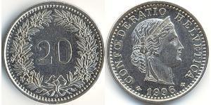 20 Centime 瑞士 銅/镍 