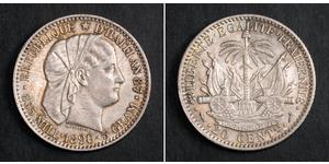 20 Centime / 1/5 Gourde Haiti Argento 
