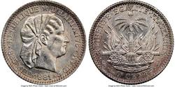 20 Centime / 1/5 Gourde Haití (1804 - ) Plata 