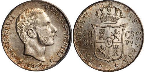 20 Centimo Filipinas Plata 